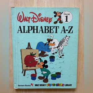 Volume 1 ALPHABET A-Z Disney FUN-TO-LEARN Library Bantam, 1989 Hardcover